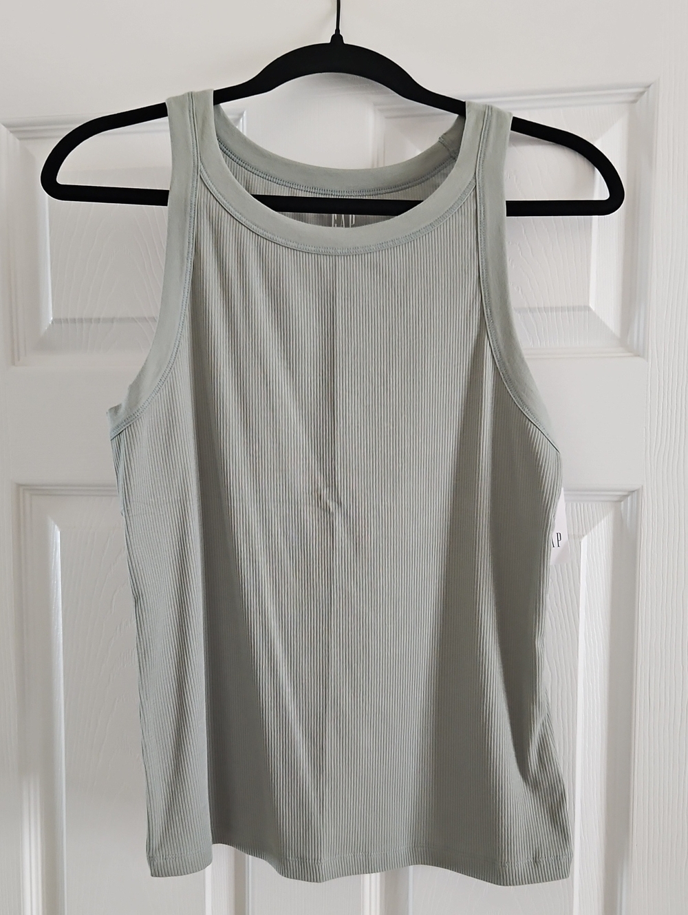 Gap Rib Halter Tank Top Sleeveless Woman's Sage Green Size Large NWT